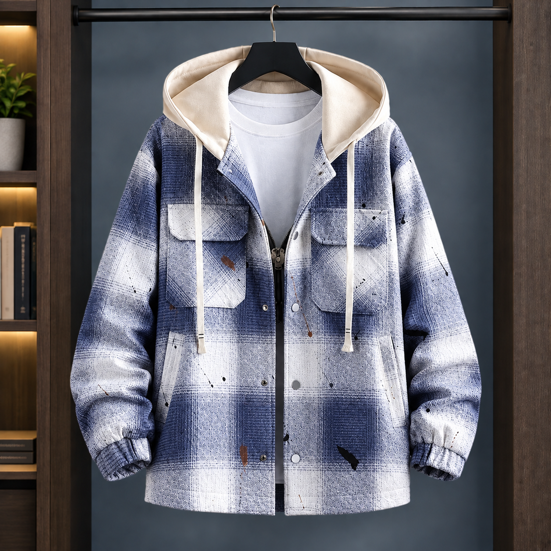 Simon-Flynn Hooded Jacket - Blue