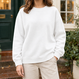 Diana Crew Neck Sweater - White