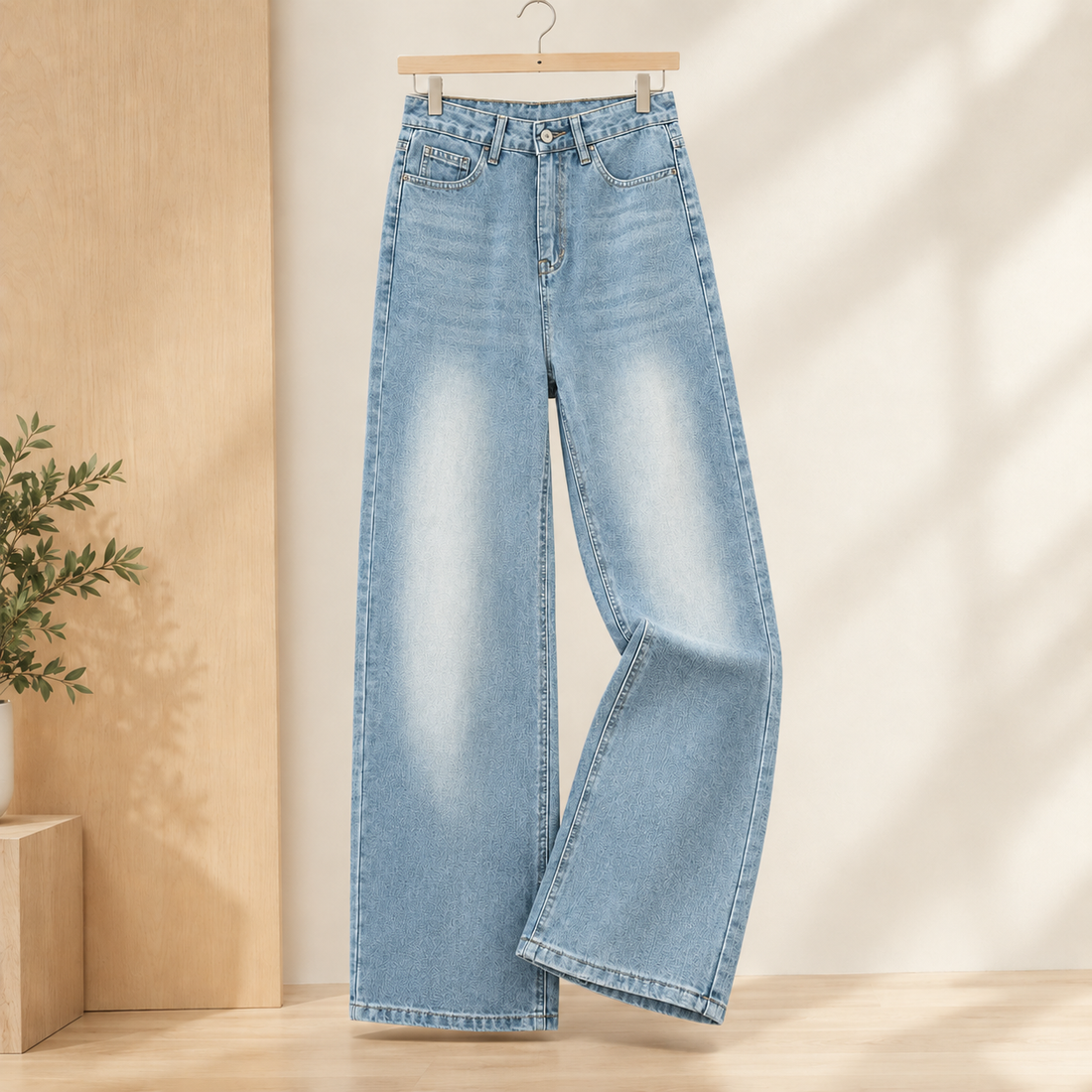 Quintina Wide Leg Jeans - Light Blue 2