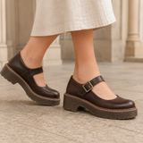 Landini Platform Mary Janes - Brown