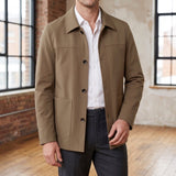 Harlan Button Front Jacket - Khaki