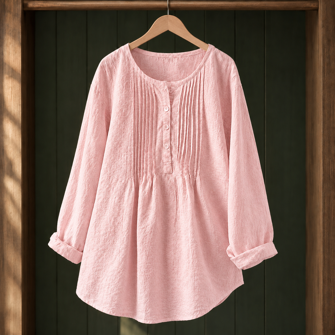 Delia-Rose Pintuck Blouse - Pink