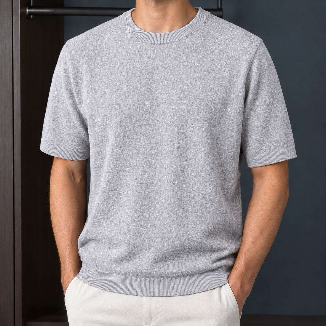 Ludovic-Reid Crewneck Sweater - Light Gray