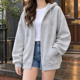 Miriam Relaxed Zip Hoodie - Gray