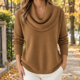 Eva-Claire Cowl Neck Sweater - Brown