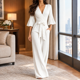 Leontine Wide Leg Jumpsuit - White