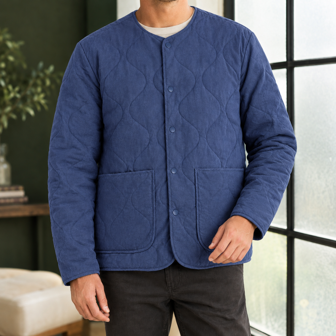 Leo Quilted Jacket - Royal Blue