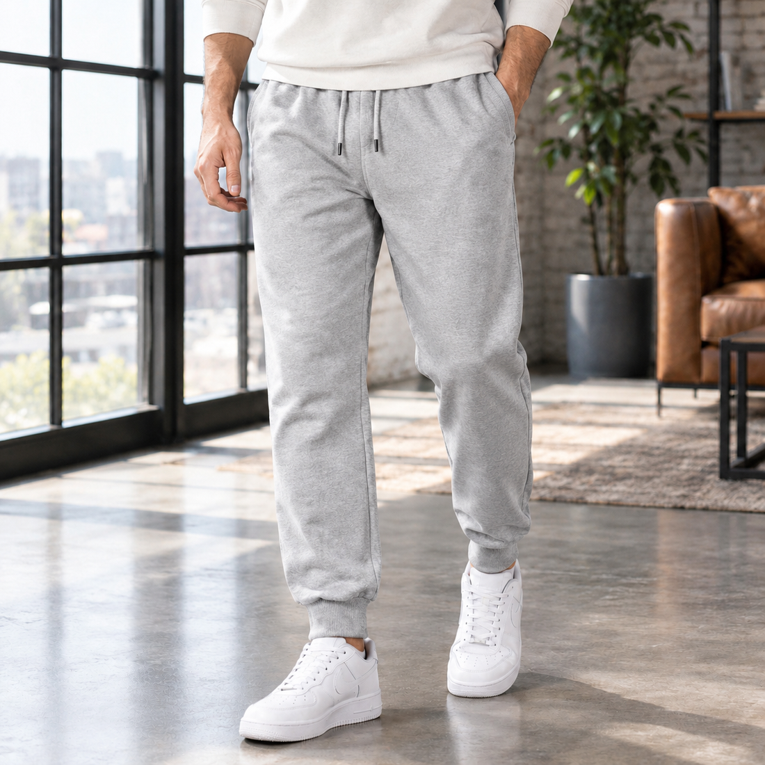 Nicodemus Relaxed Joggers - Light Gray
