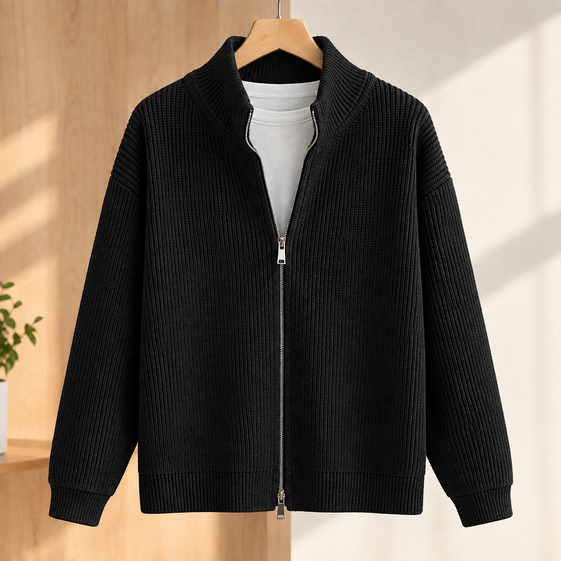 Paul-Jude Ribbed Jacket - Black
