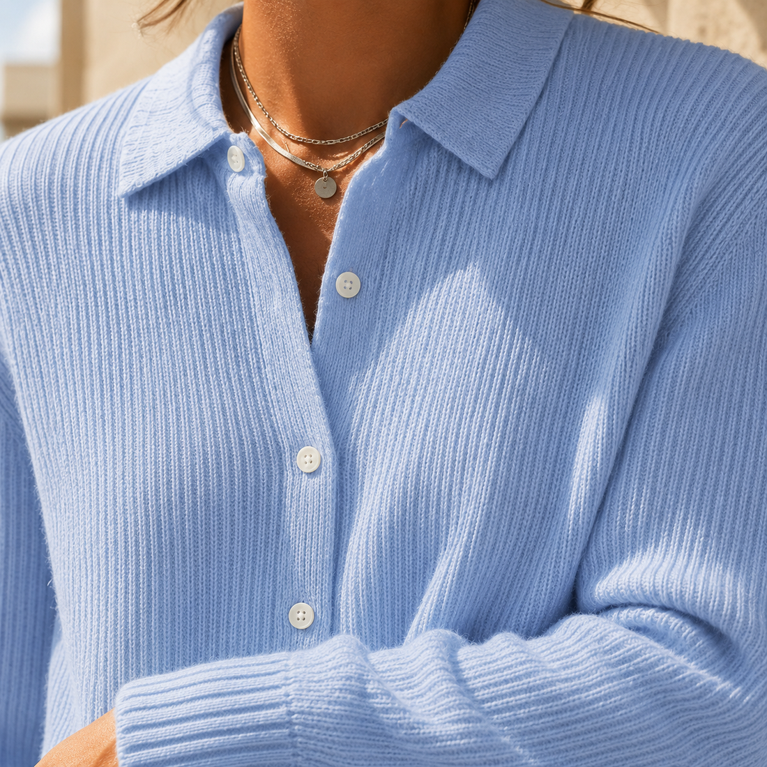 Anais Collared Cardigan - Lead Product Detail