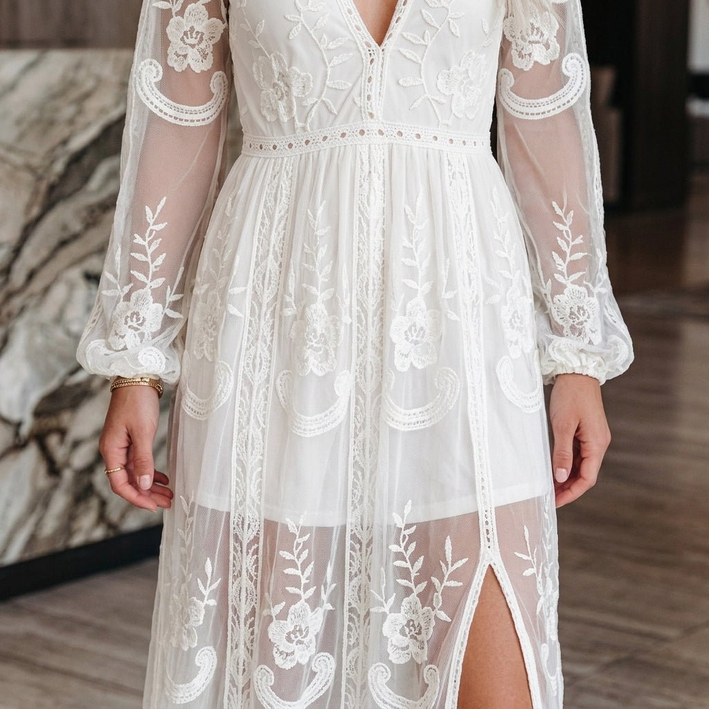 Willa Plunge Maxi Dress - Lead Product Detail