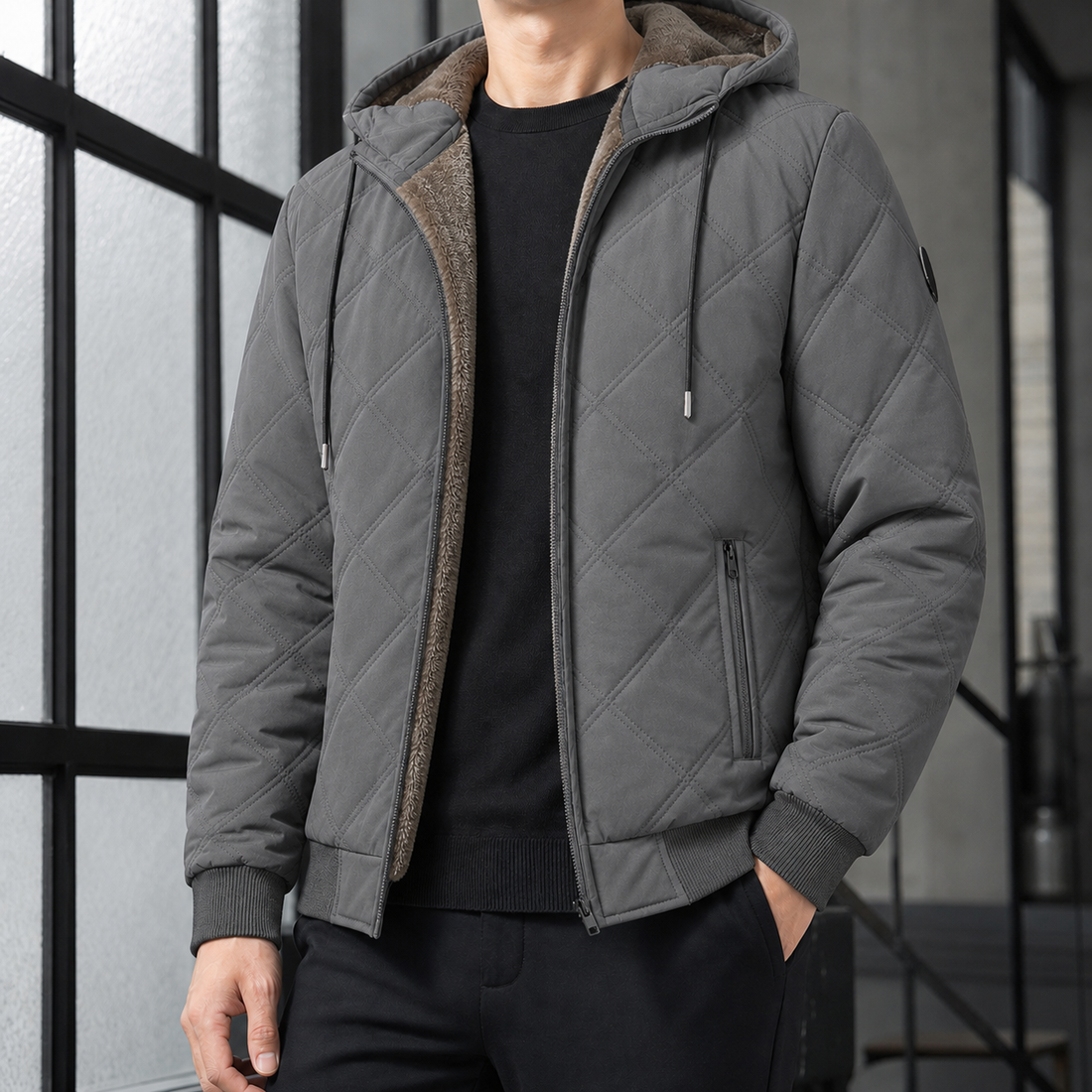 Theodric Quilted Jacket - Gray