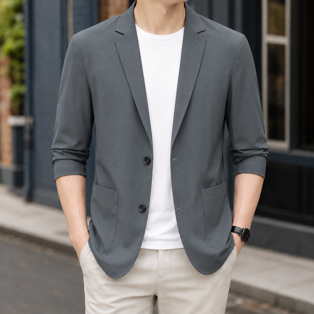 Adrian Lightweight Blazer - Gray