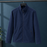 Cameron Stand Collar Jacket - Navy Blue