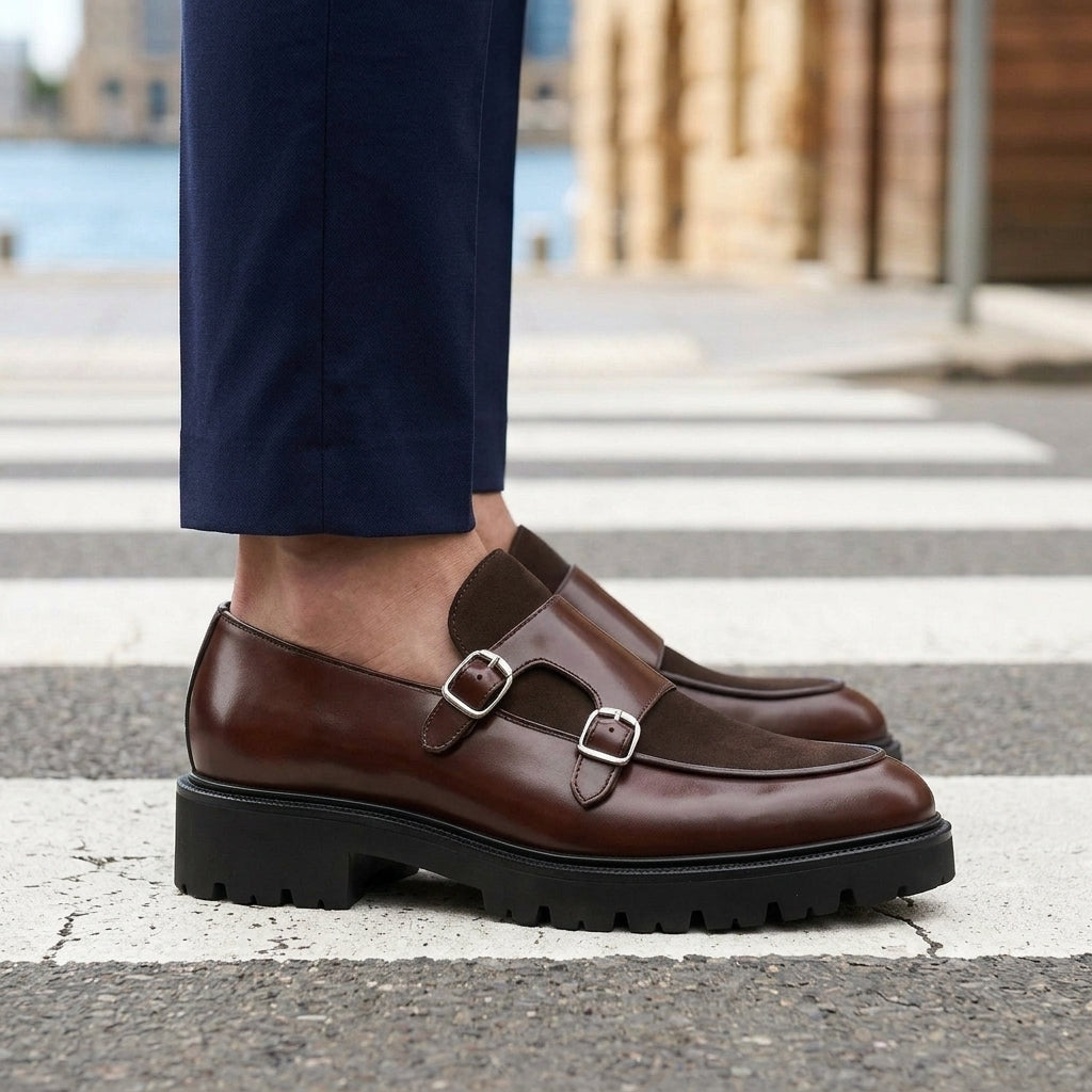 Montero Double Monk Shoes - Lead Product Detail