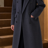 Savannah-Kate Double-Breasted Coat - Dark Gray