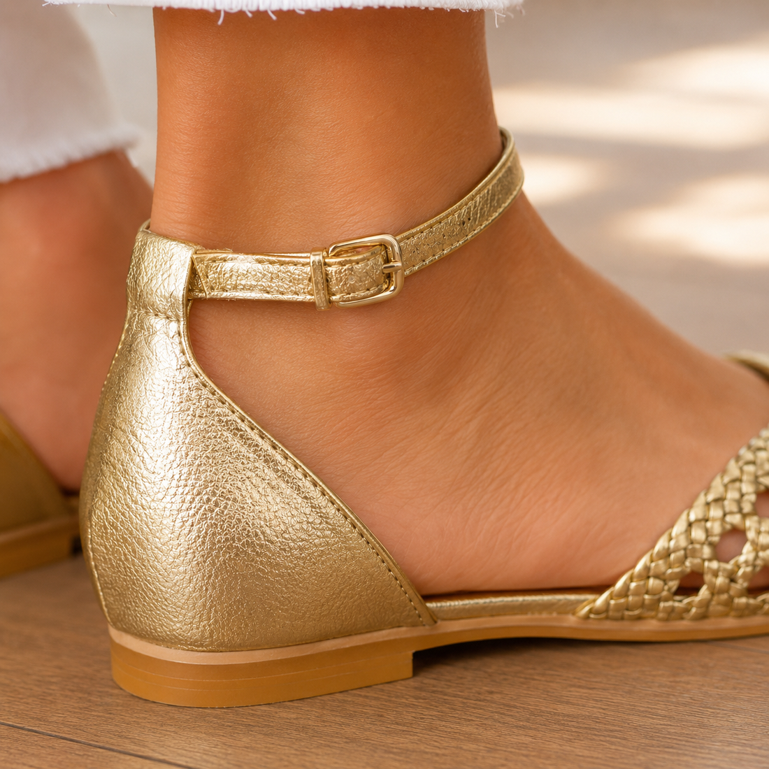 Fiorini Woven Sandals - Lead Product Detail