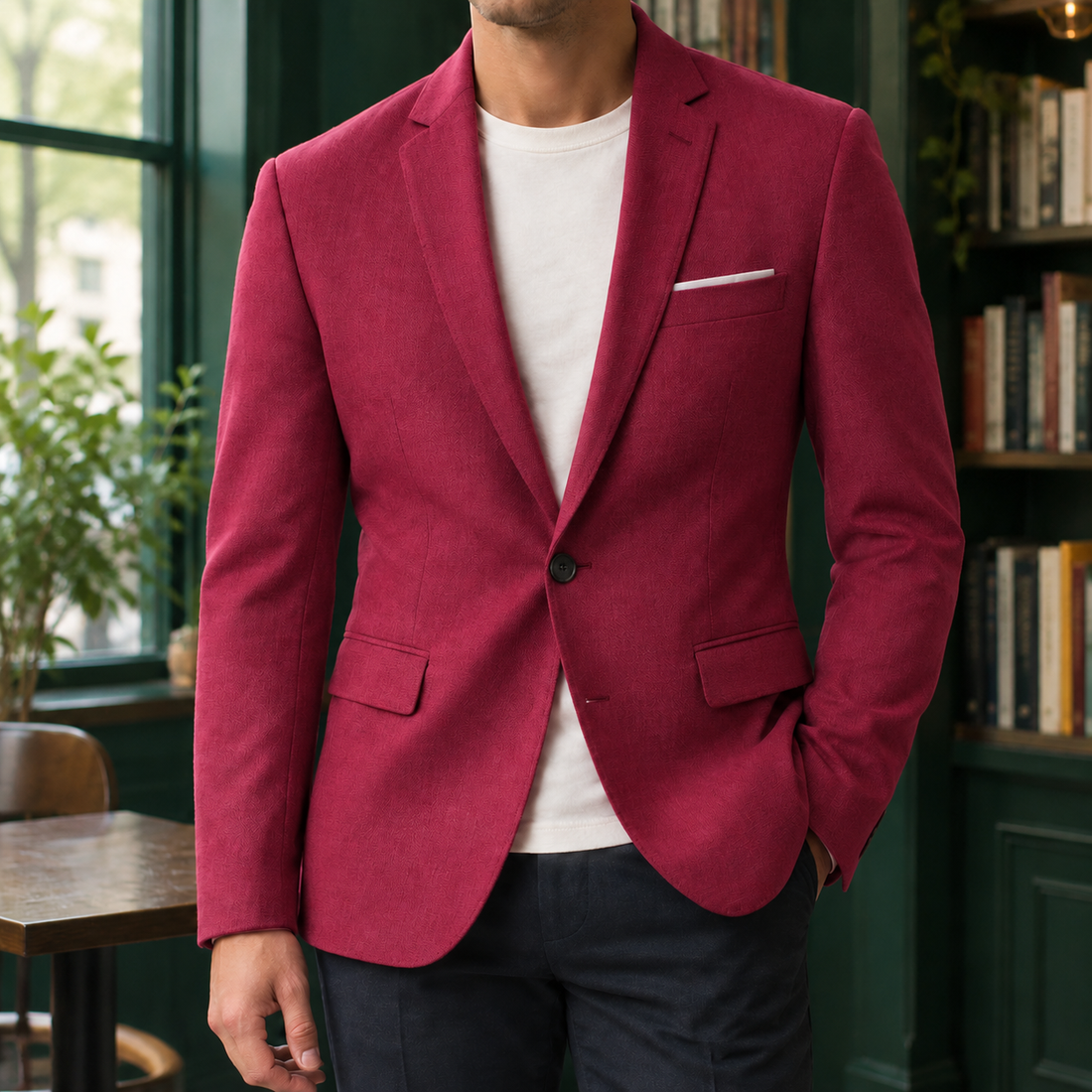 Leopold Tailored Blazer - Red