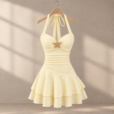Paula Halter Mini Dress - Yellow