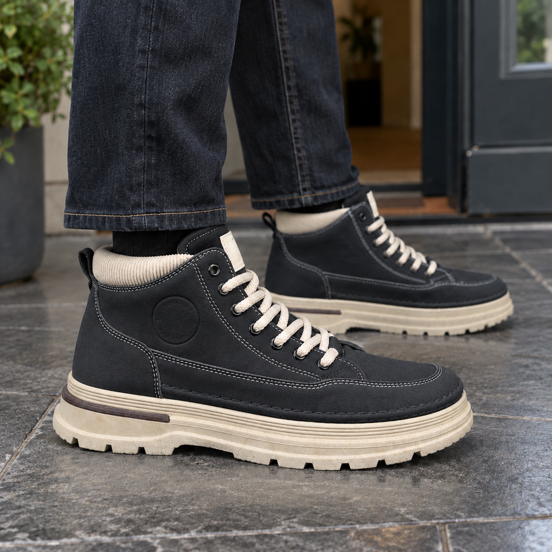 Monreale Platform Boots - Black Gray