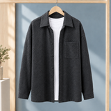 Matthias-Dean Textured Overshirt - Dark Gray
