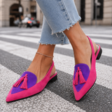 Giuliani Tassel Slingbacks - Pink & Purple