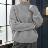 Cleo-Marie Wool Turtleneck - Light Gray