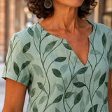 Phoebe Leaf Print Dress - Lead Product Detail