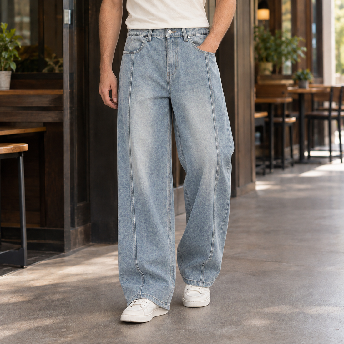 Sigmund-West Segmented Jeans - Blue
