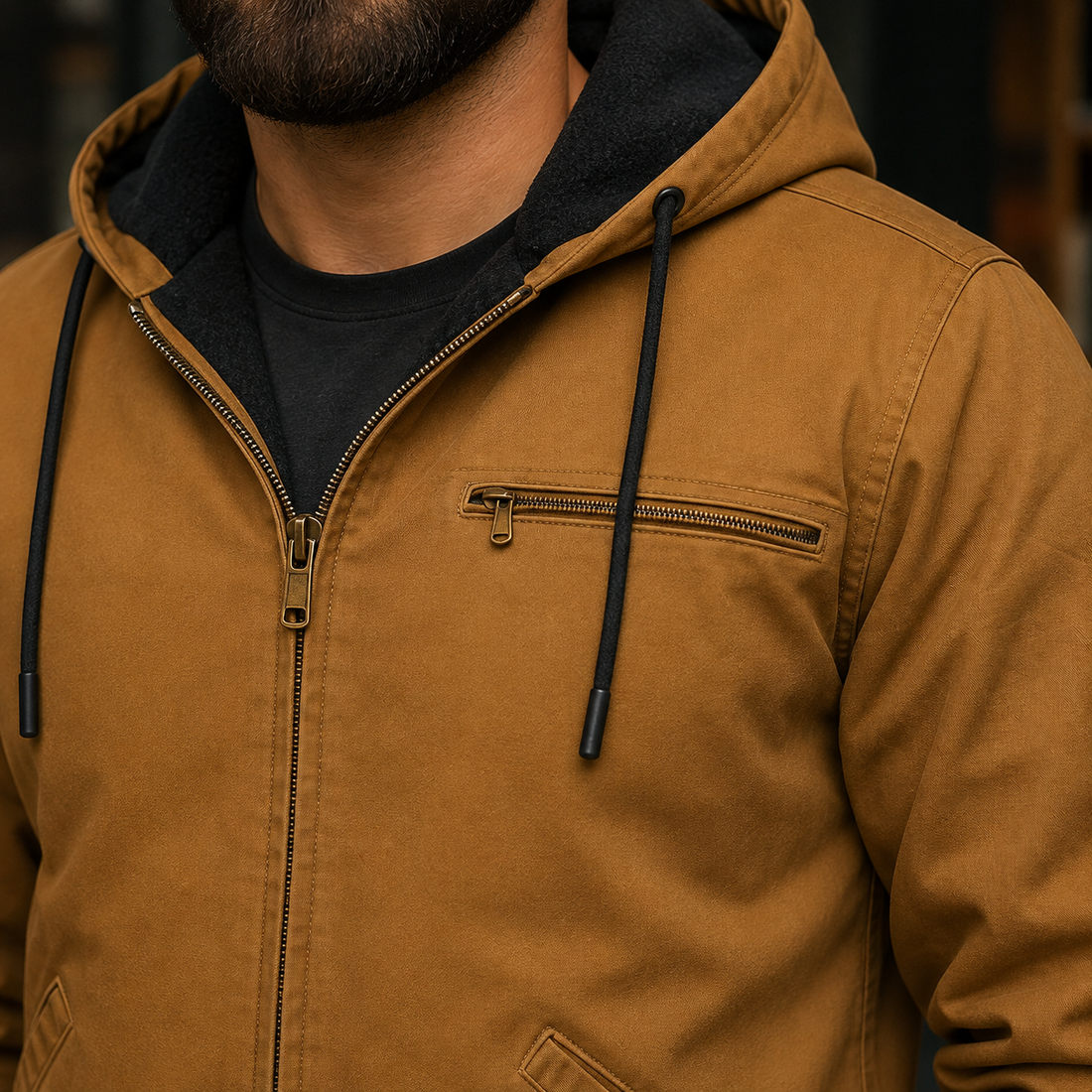 Zachary Hooded Jacket - Lead Product Detail