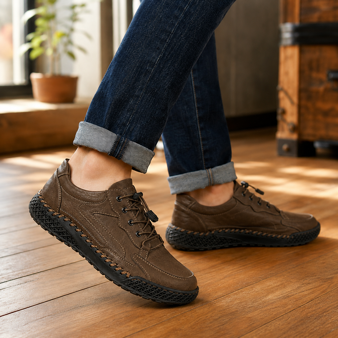 Bolzano Lace-Up Sneakers - Brown