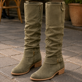 Matera Slouch Boots - Green