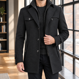 William Double Collar Coat - Black