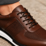 Vittorio Leather Sneakers - Lead Product Detail