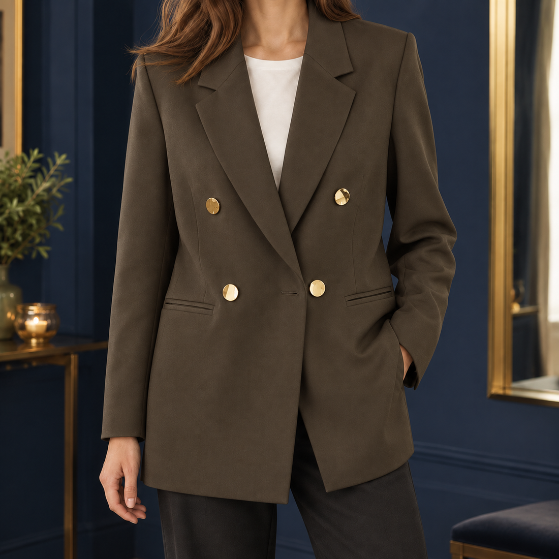 Armelle Tailored Blazer - Brown (standard)
