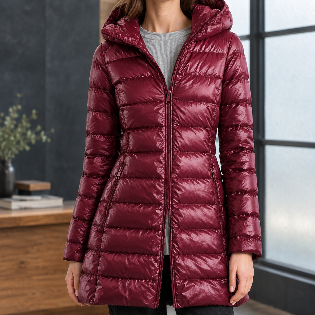 Molly Quilted Jacket - Burgundy
