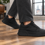 Siracusa Leather Sneakers - Black