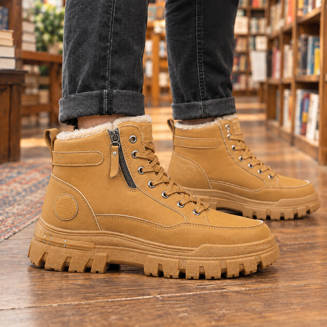 Urbino Platform Boots - Tan