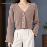 Raven Ribbed Cardigan - Khaki