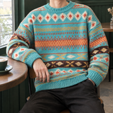 Fintan Fair Isle Sweater - Blue
