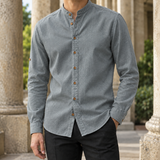 Clement Mandarin Shirt - Gray