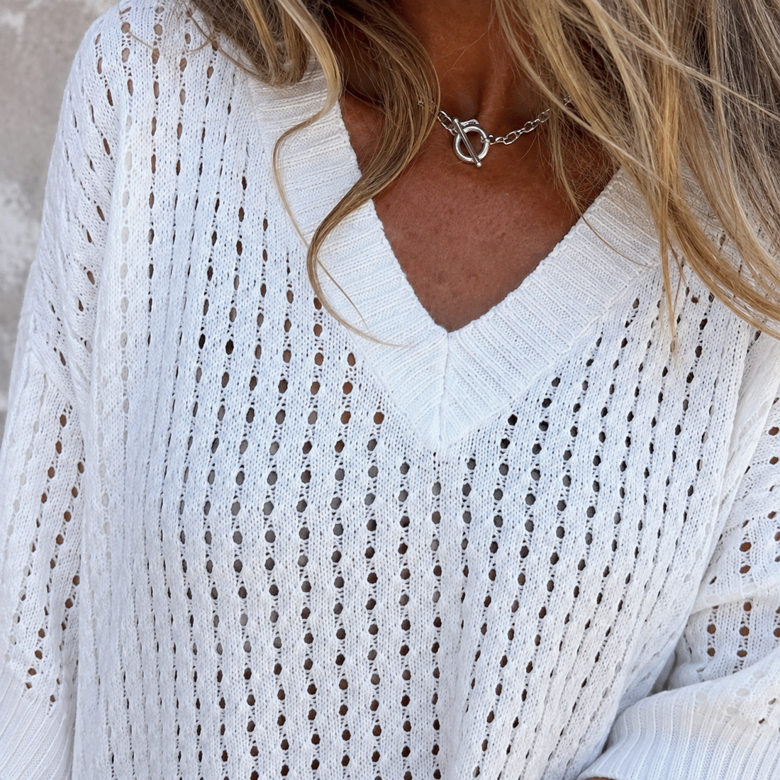Giulia V-Neck Top - Lead Product Detail