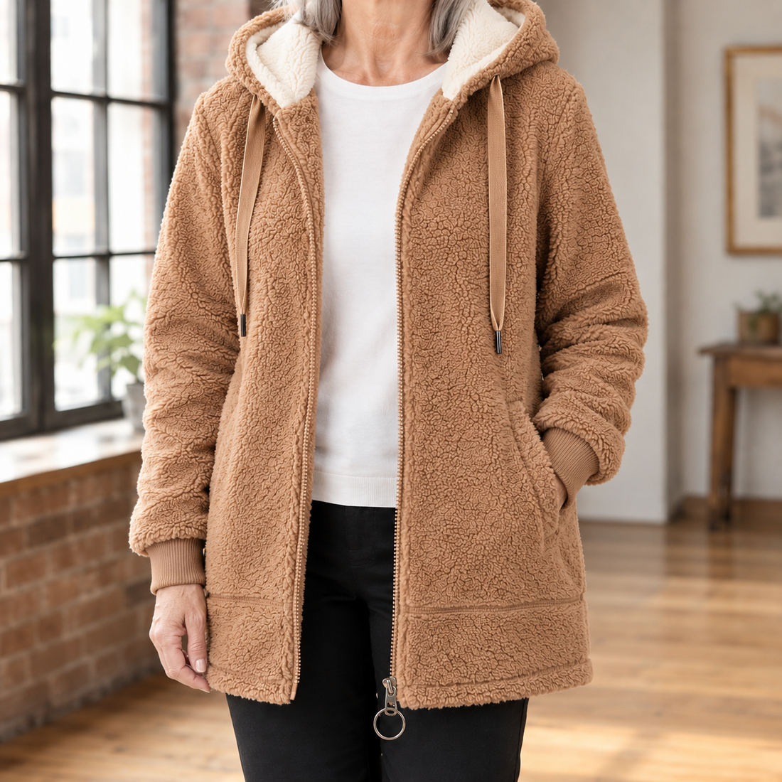 Calla-Louise Hooded Jacket - Brown