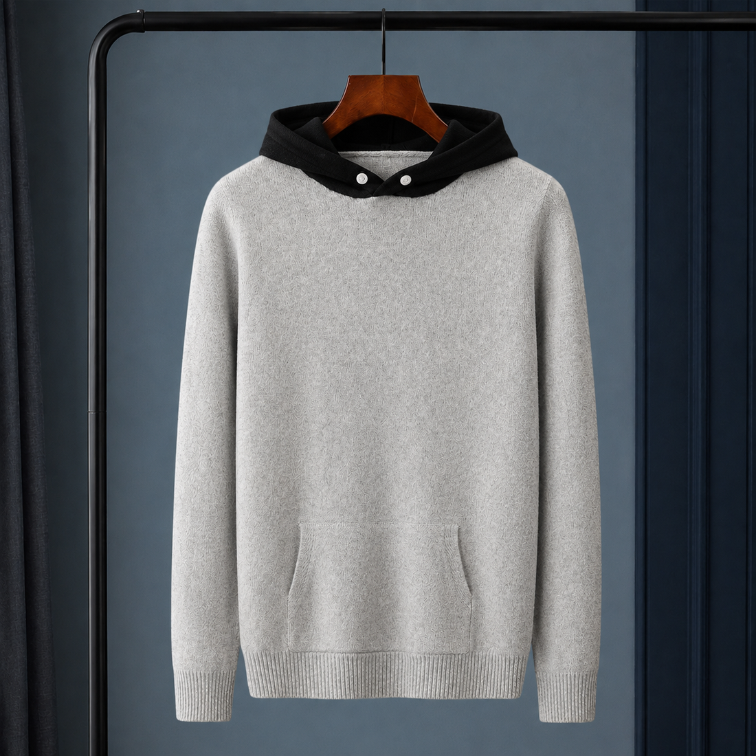 Leonie-Faye Merino Wool Sweater - Gray/black