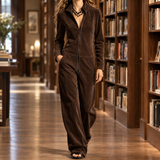 Nina-Louise Wide Leg Jumpsuit - Dark Brown