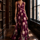 Ramona-Eve Tulip Maxi Dress - Burgundy