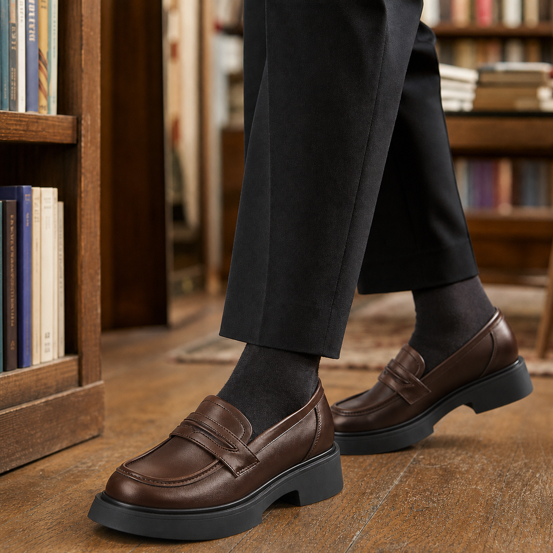 Mazzini Leather Loafers - Brown