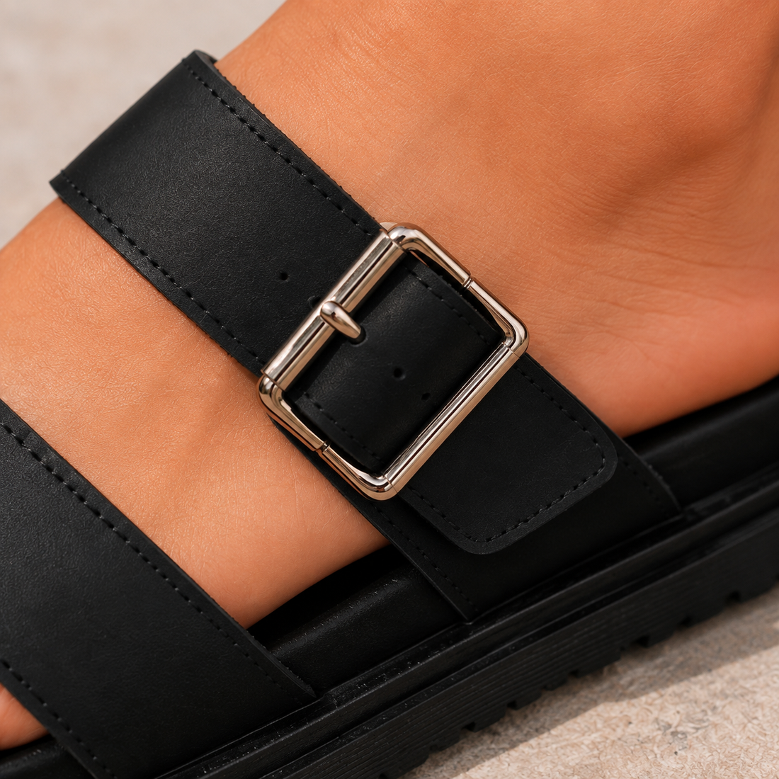 Galli Buckle Sandals - Lead Product Detail