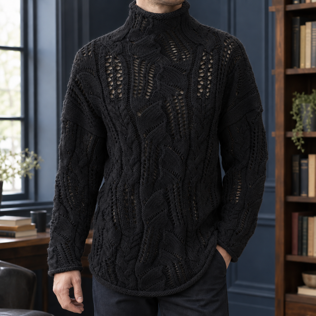 Wendell-James Openwork Sweater - Black Spot