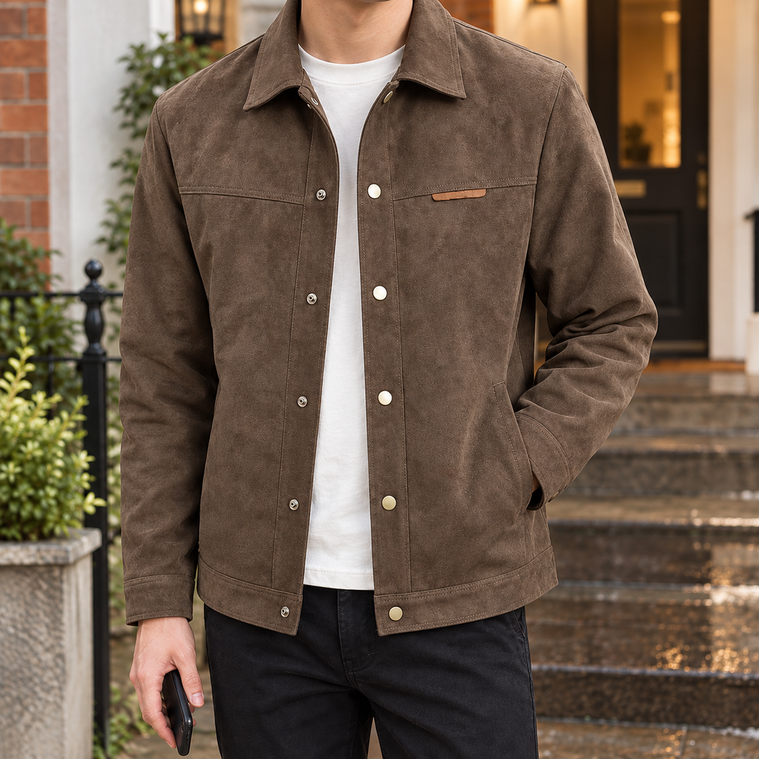 Gregoire-Tate Snap Jacket - Brown